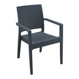 Ibiza Recycled Arm Chair - Dark Grey  - Front Image