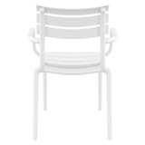 Paris Armchair - White - Back Image
