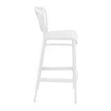 Portofino Bar Stool 75 - White - Side Image