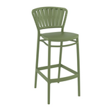 Portofino Bar Stool 75 - Olive Green - Front Image
