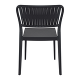 Portofino Stacking Side Chair - Black - Back Image