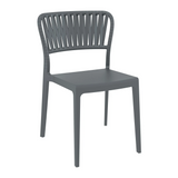 Portofino Stacking Side Chair - Dark Grey - Front Image
