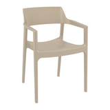 Tulum Stacking Armchair - Taupe - Front Image