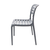 Vox Side Chair_Dark Grey_Side View