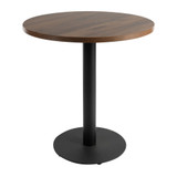 OMEGA COMPLETE ROUND RESTAURANT DINING TABLE - WALNUT WITH BOSTON SLEEK BASE