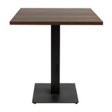OMEGA COMPLETE SQUARE DINING TABLE - WALNUT WITH BOSTON SLEEK BASE