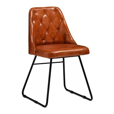 Harland Side Chair - Leather on a white background
