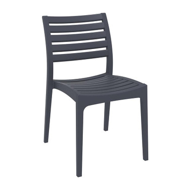 Ares Side Chair - Plastic - Stackable - Dark Grey
