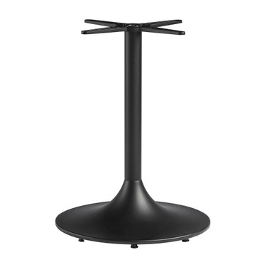 ZARO LARGE ROUND DINER - TRUMPET STYLE TABLE BASE - BLACK