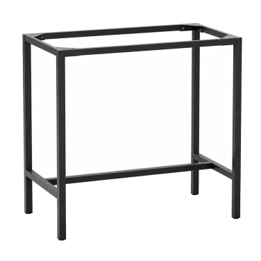Paris 4 Leg Table Base - 4 Seater Bar Height Black on a white background