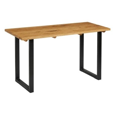 Wentworth 'Loop' Dining Table - Black - Character Oak on a white background