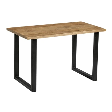 Wentworth 'Loop' Dining Table - Black - Rustic Antique on a white background