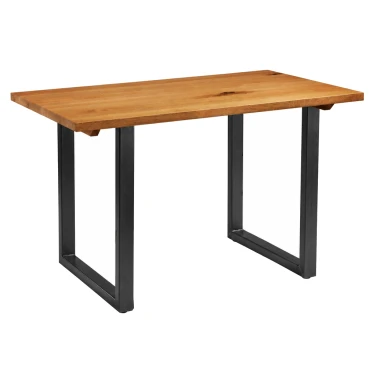 Wentworth 'Loop' Dining Table - Clear Frame - Character Oak on a white background