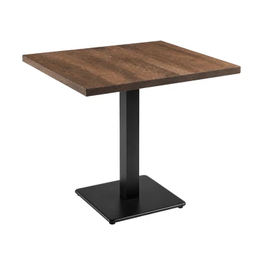 Windsor Dining Table - Smoked on a white background