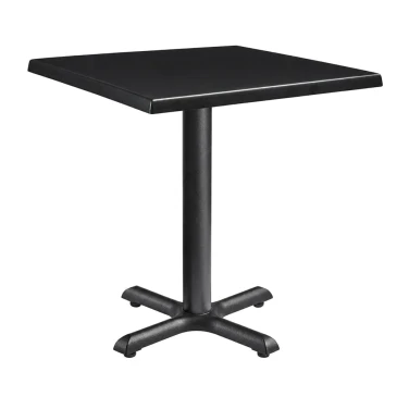 Enduratop Complete Commercial Dining Table - Flat Auto-Adjust - Black on a white background