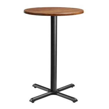 Enduratop Complete Bar Height Table - Flat Auto-Adjust - Natural Wood on a white background