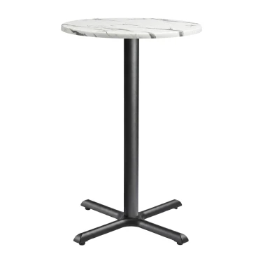 Enduratop Complete Bar Height Table - Flat Auto-Adjust - Carrara Marble on a white background