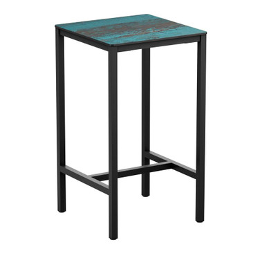 Extrema_Laminate_Poseur_Table_Vintage teal_Bar Height Table_Square