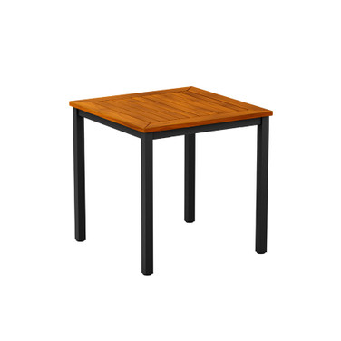 ICE_Commercial Wooden Outdoor Dining Table_4 Black Legs_Square