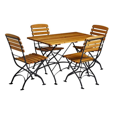 ARCH WROUGHT IRON_ VINTAGE_ OUTDOOR_ RECTANGULAR DINING SET