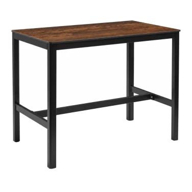 Extrema Vintage Copper 'Textured' - Black Mid Height Table on a white background
