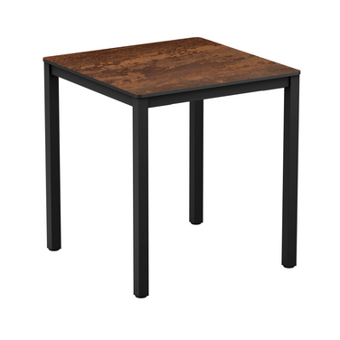 Extrema Planked Vintage Wood 'Textured' - Black Dining Table