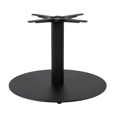 Boston Base - Black Fluted Large Round - Coffee - Front Image