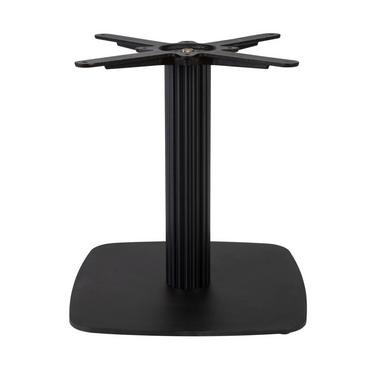 Boston Base - Black Fluted Small Square with Radius Edges - Coffee - Front Image