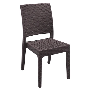 Florida Side Chair - Brown on a white background