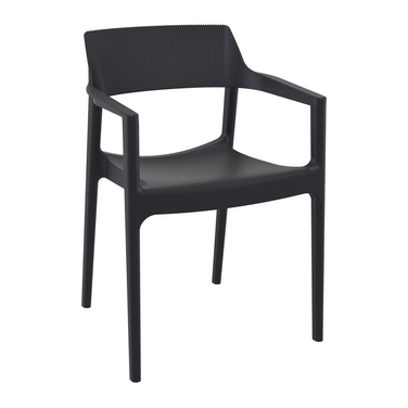 Tulum Stacking Armchair - Black - Front Image