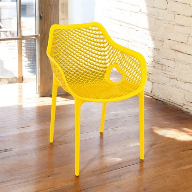 Air XL Armchair - Yellow_cafe_bar_restaurant outdoor chair_in situ