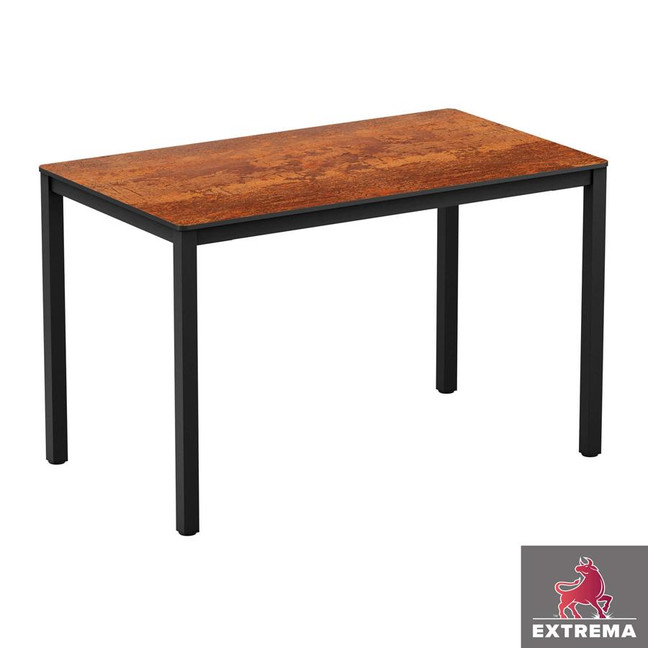 Extrema_Copper Textured_ Commercial Laminate Dining Table_Rectangular_Pubs_Bars_Restaurants_Cafes_4 Legs