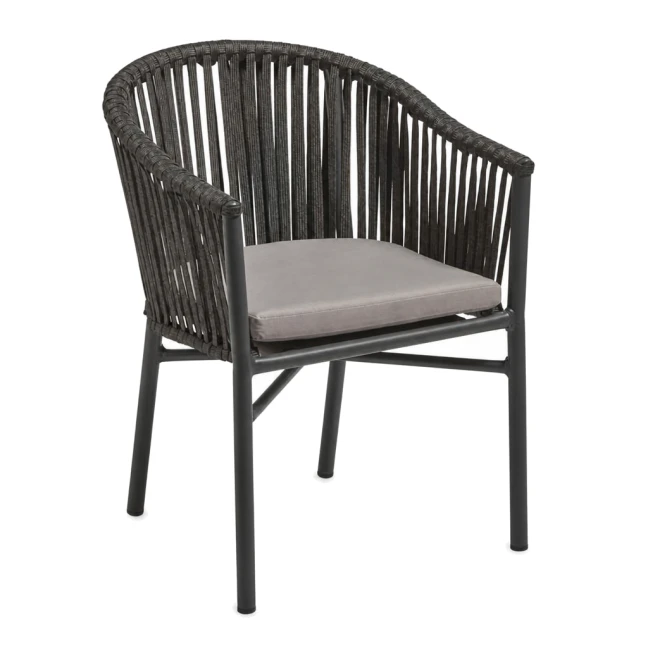 Holt Arm Chair - Dark Grey on a white background