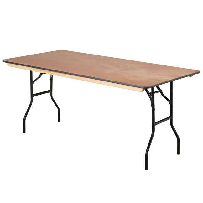 6' wooden trestle table for sale