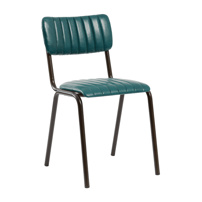 tavo vintage faux leather_bar chair_vintage teal_vintage commercial side chair
