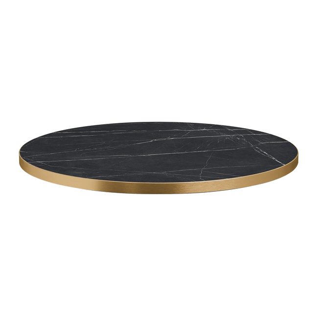 omega round laminate table top_black marble