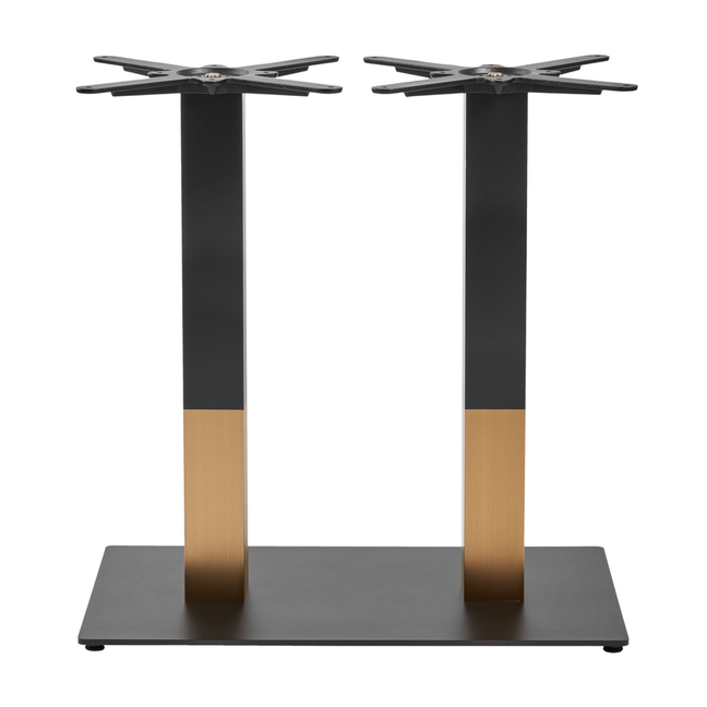 boston sleek_table base_black and gold_large rect_dining