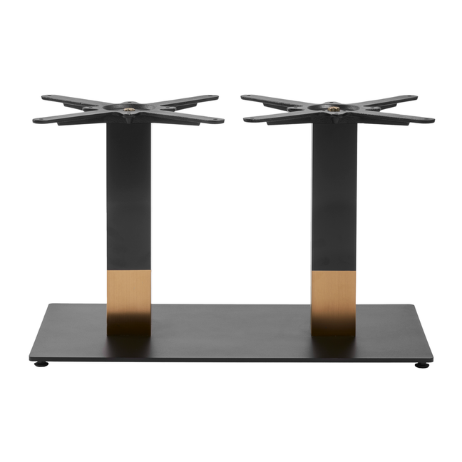 boston sleek_table base_black and gold_large rect_coffee_cafe