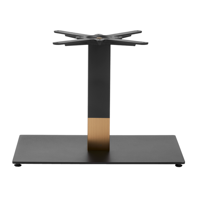 boston sleek_table base_black and gold_small rect_coffee_cafe