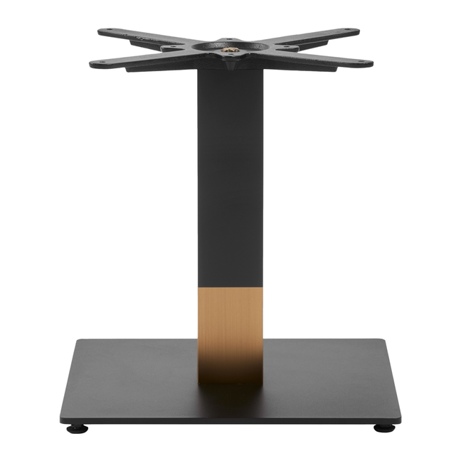 boston sleek_table base_black and gold_small_square_coffee_cafe