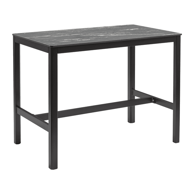 Extrema Black Marble 'Textured' - Black Mid Height Table