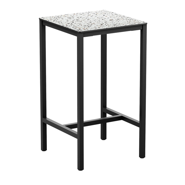 Extrema Mixed Terrazzo - Black Poseur Table