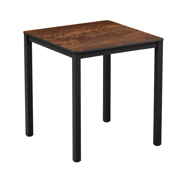 Extrema Planked Vintage Wood 'Textured' - Black Dining Table