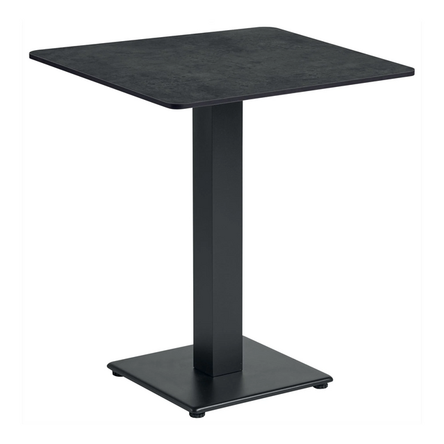 Extrema Complete Dining Table - Metallic Anthracite with Anzio Black Base