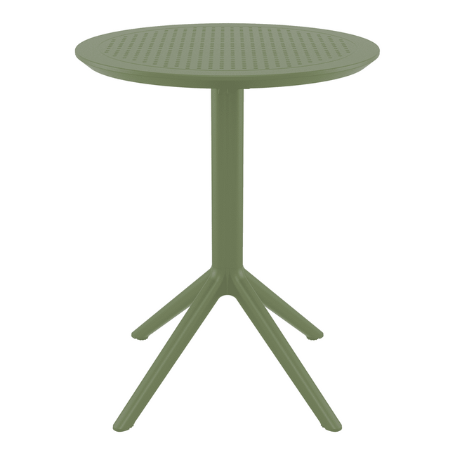 Sky Folding Dining Table - 60cm Diameter - Olive Green