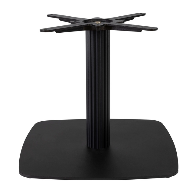 Boston Base - Black Fluted Large Square with Radius Edges - Coffee - Front Image