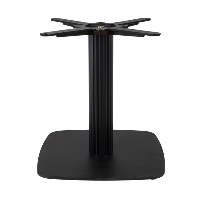 Boston Base - Black Fluted Small Square with Radius Edges - Coffee - Front Image