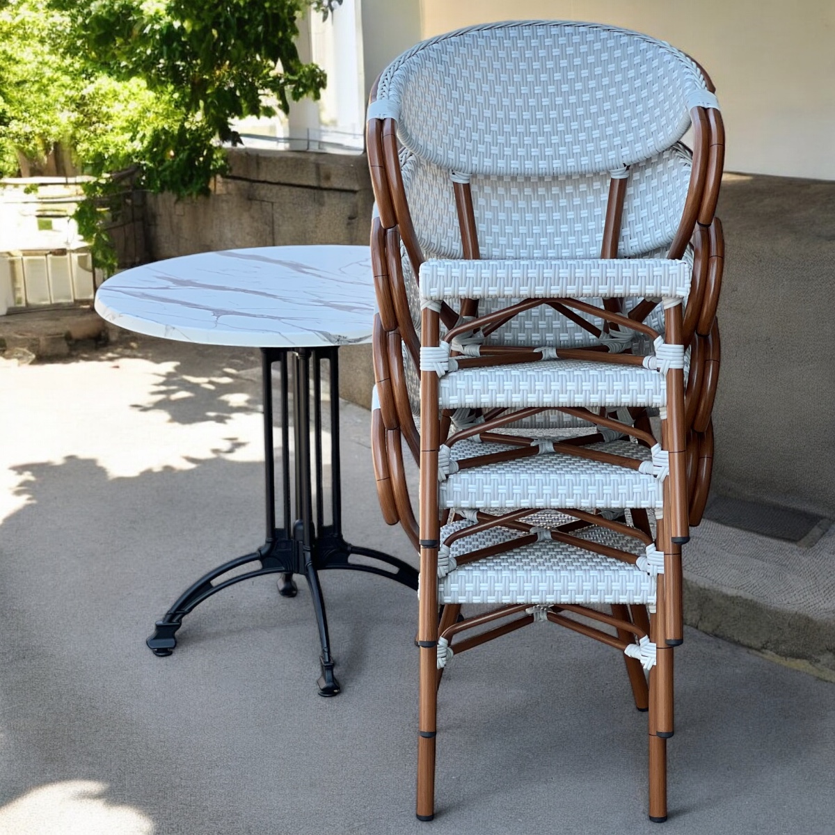 Corsica Woven French Bistro Style Cafe Dining Set