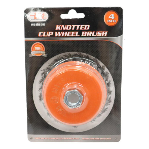 4" Knotted Cup Wheel Brush, front