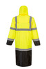 Portwest Hi-Vis Contrast Rain Coat 48" - Back View
